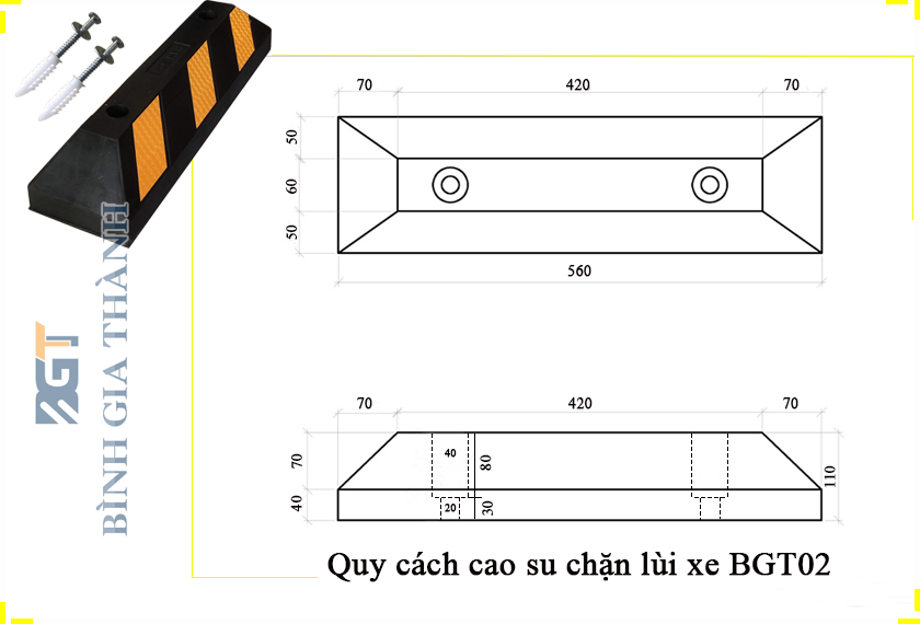 CỤC CHẶN BÁNH XE BÌNH GIA THÀNH