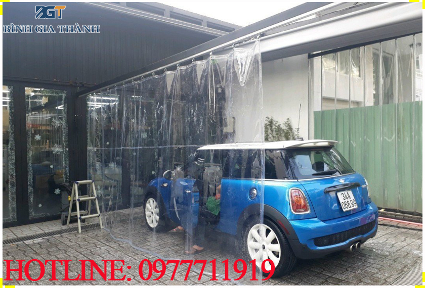 MÀN - RÈM NHỰA PVC NGĂN KHU VỰC RỬA XE BINH GIA THÀNH