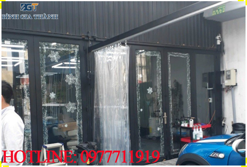 MÀN - RÈM NHỰA PVC NGĂN KHU VỰC RỬA XE BINH GIA THÀNH