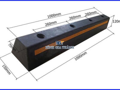 CỤC CHẶN LÙI XE BẰNG CAO SU 