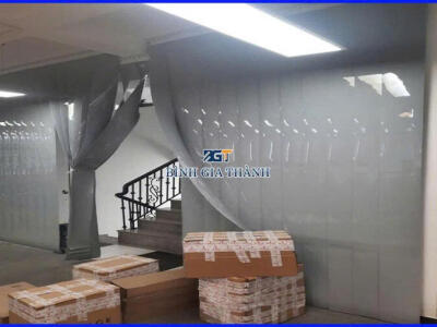 MÀN NHỰA, RÈM NHỰA PVC MÀU XÁM