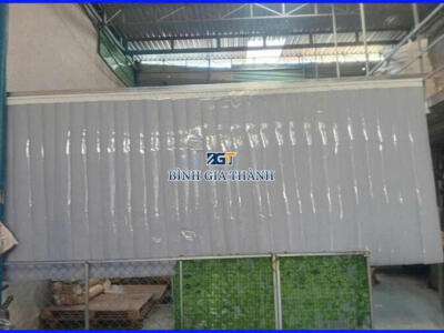MÀN NHỰA, RÈM NHỰA PVC MÀU XÁM