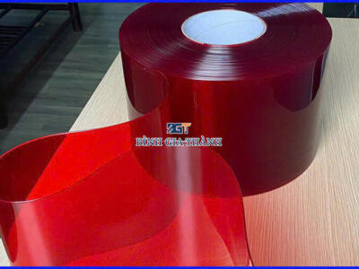 RÈM PVC NGĂN LẠNH MÀU ĐỎ