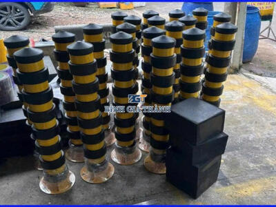 TRỤ CHỐNG VA BẢO VỆ THANG MÁY BỌC CAO SU