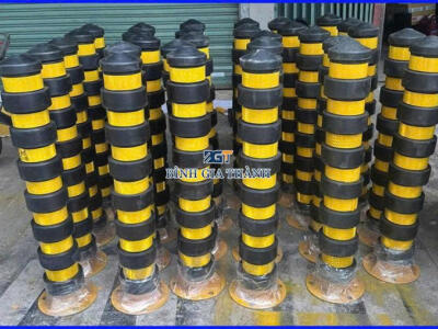 TRỤ CHỐNG VA BẢO VỆ THANG MÁY BỌC CAO SU